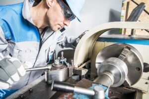 Lathe Technician at Work