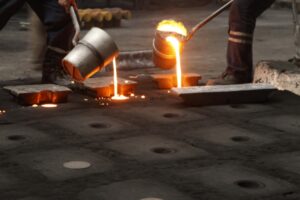 steel casting workers