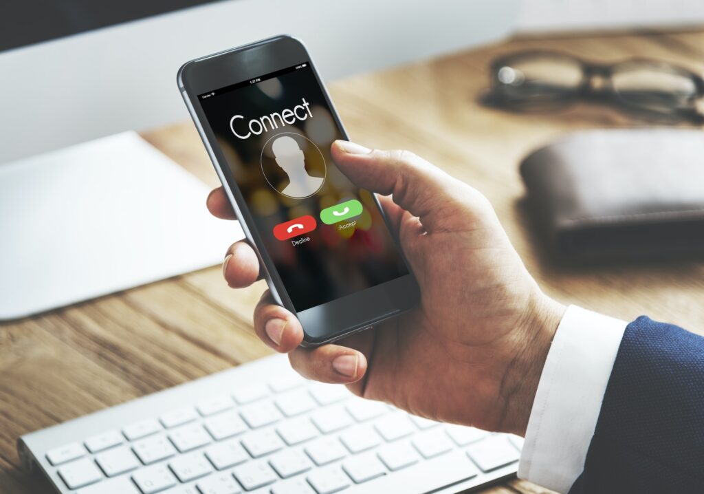 Connect Incoming Call Communication Concept